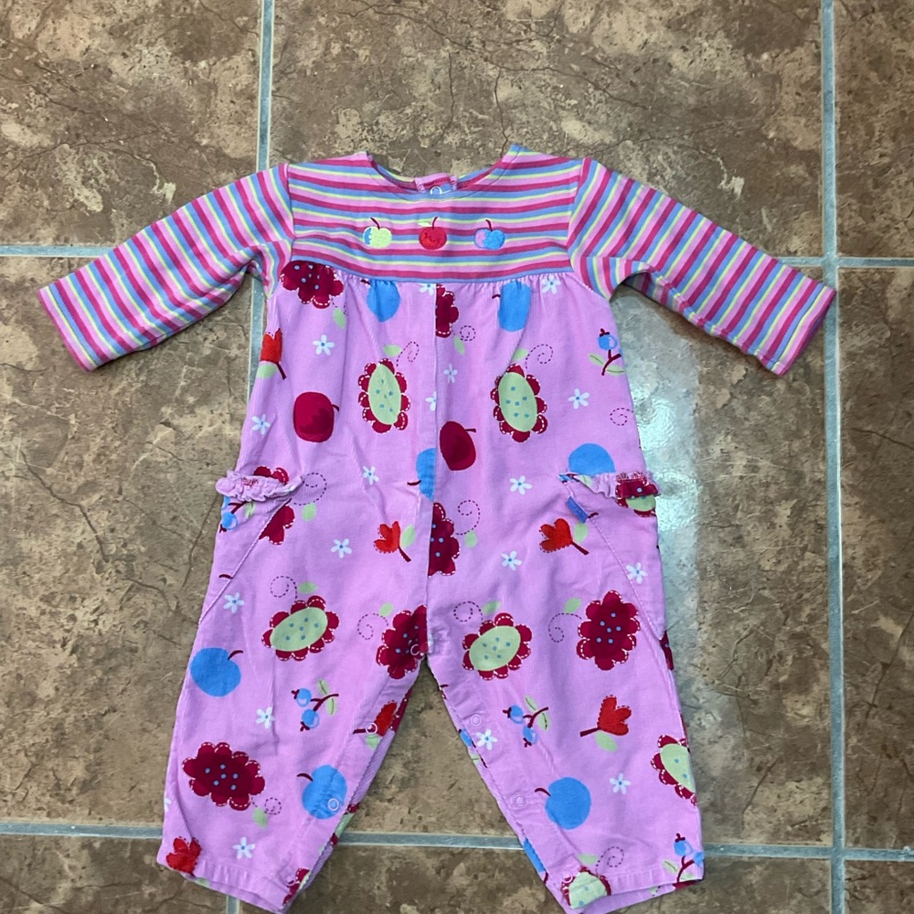 Le Top Colorful Striped and Floral Baby Jumpsuit